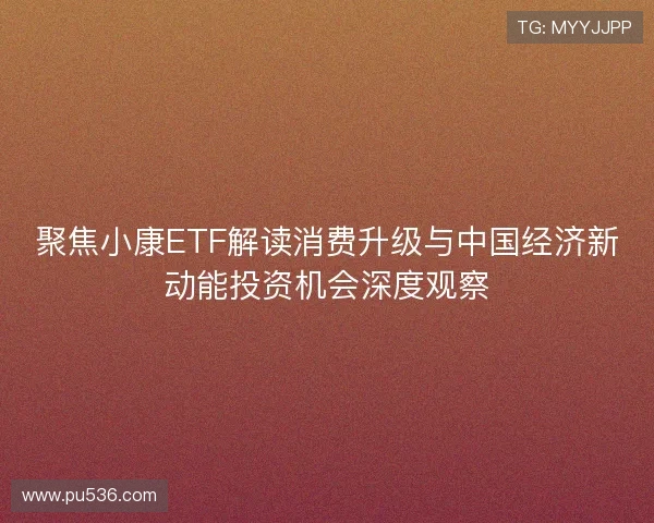 聚焦小康ETF解读消费升级与中国经济新动能投资机会深度观察